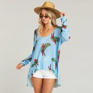 Show Me Your Mumu Canopy Parrot Sweater